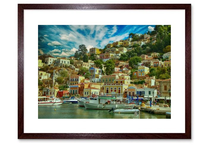 Mediterranean Harbour Framed Print